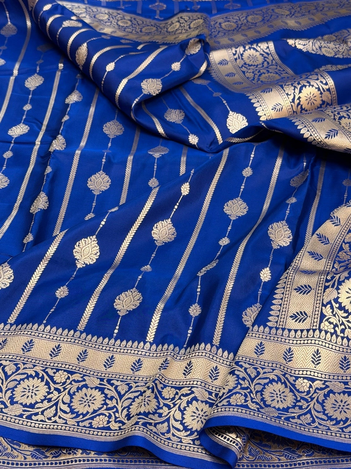 Royal Blue Banarasi Pure Katan Silk Saree