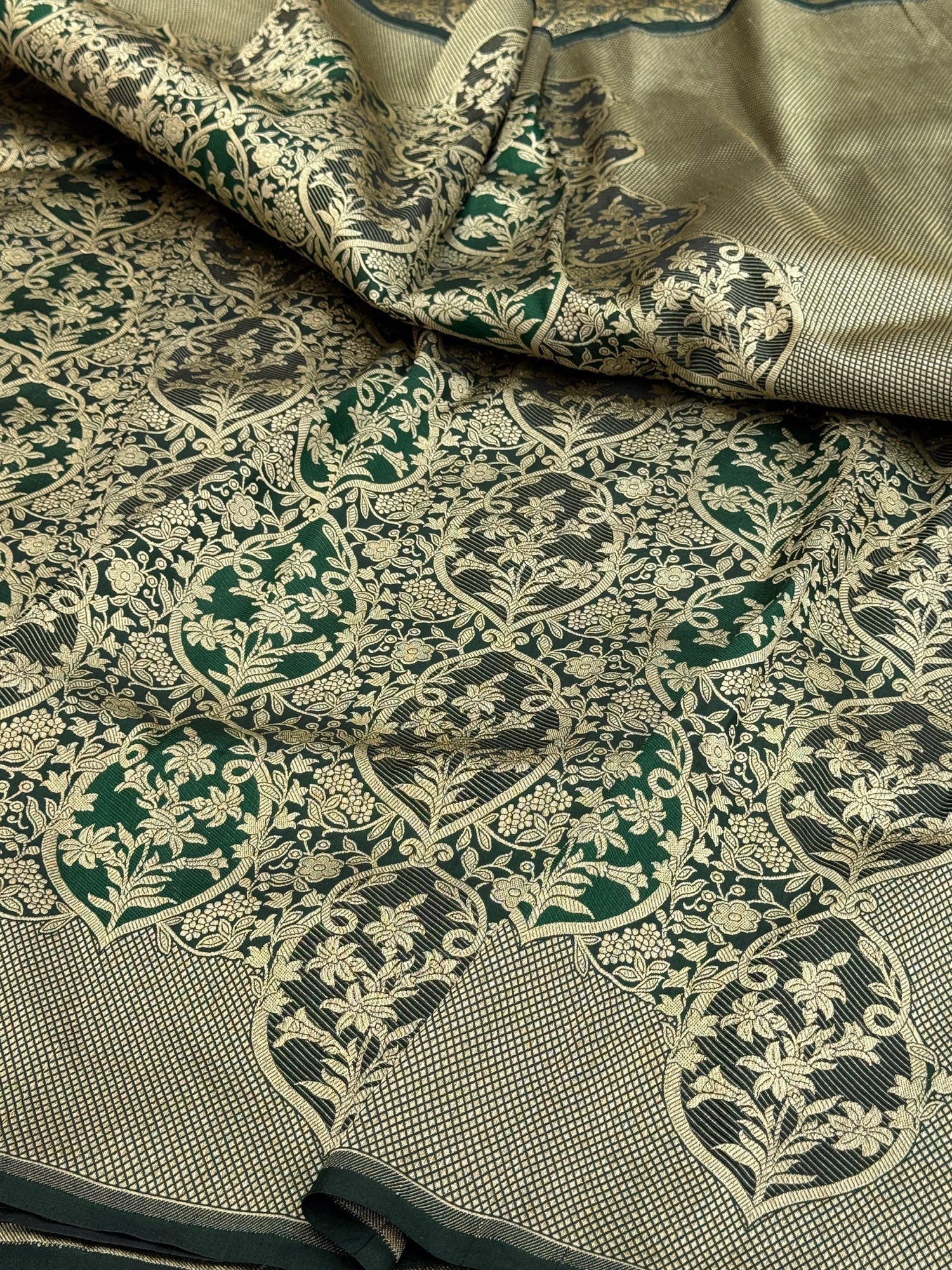 Banarasi Minakari Pure Silk Brocade Saree | 100% Pure Katan Silk Handwoven in Banaras