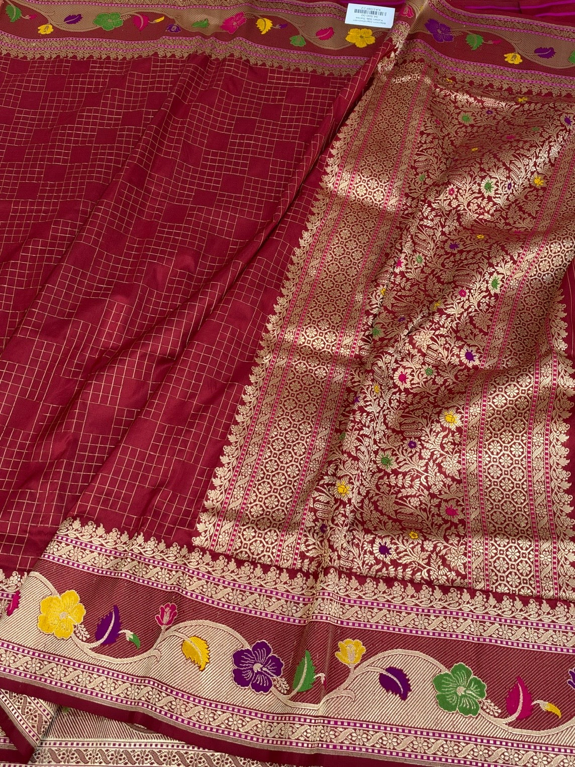 Maroon Handwoven Banarasi Pure Katan Silk  Saree