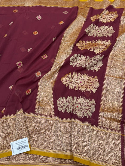 Brown Handwoven Banarasi Pure Cotton Saree