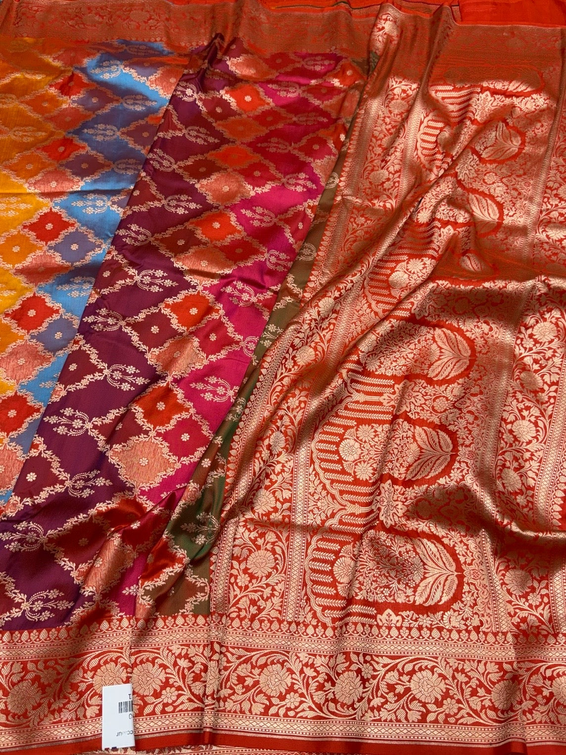 Orange Rangkaat Banarasi Pure Katan Silk Saree