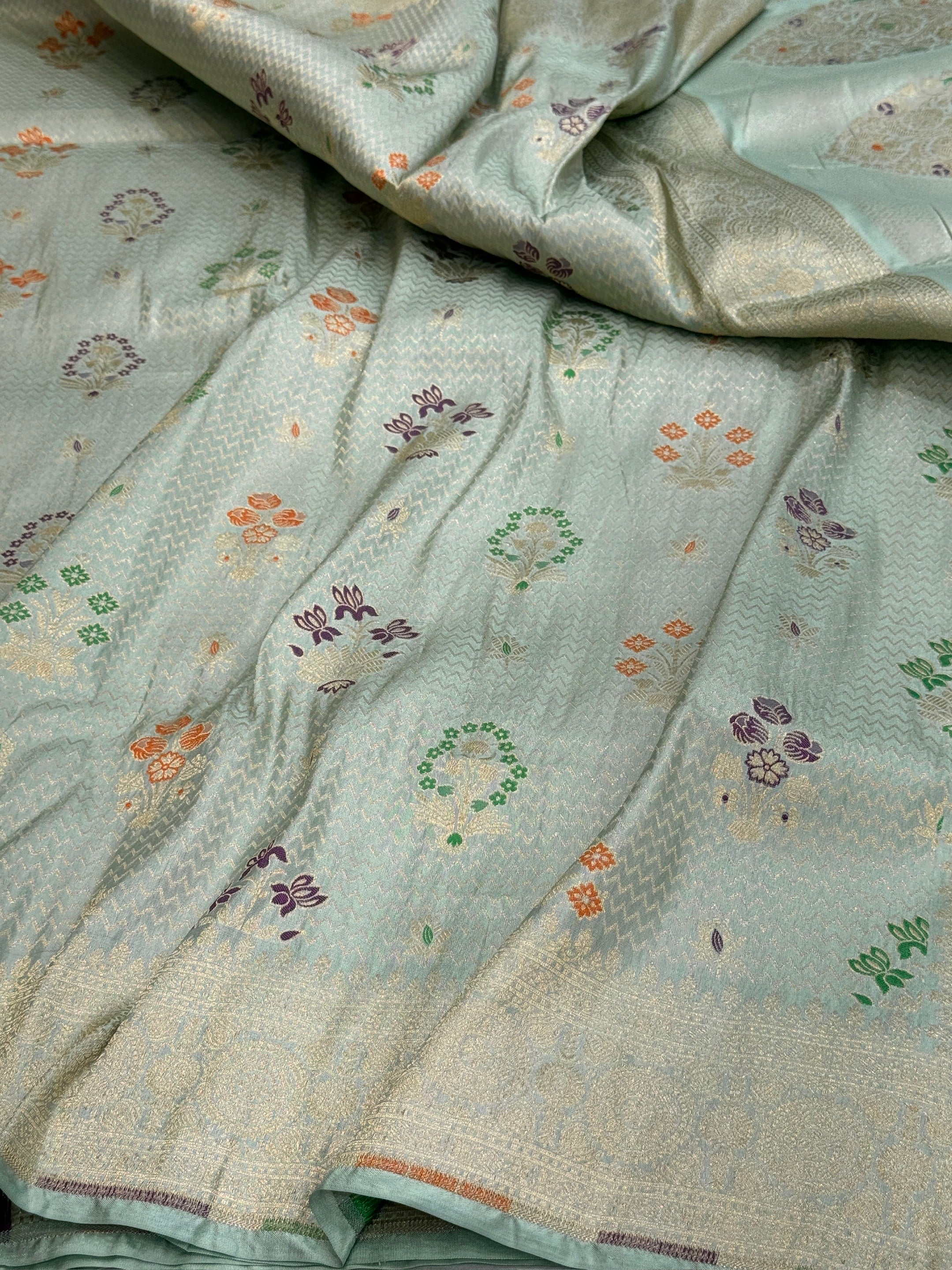 Banarasi Minakari Pure Katan Silk Brocade Saree β Rich Traditional Brocade Weave