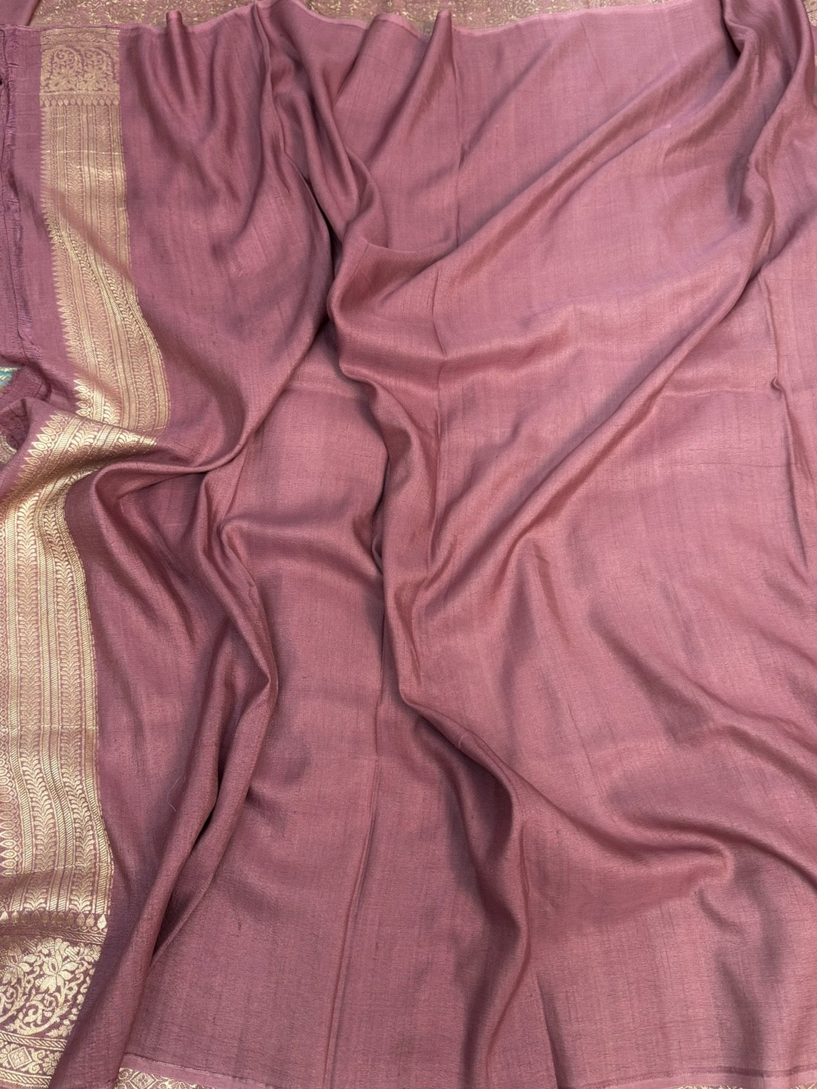 Gajiri Pink Banarasi Pure Tussar Georgette Saree