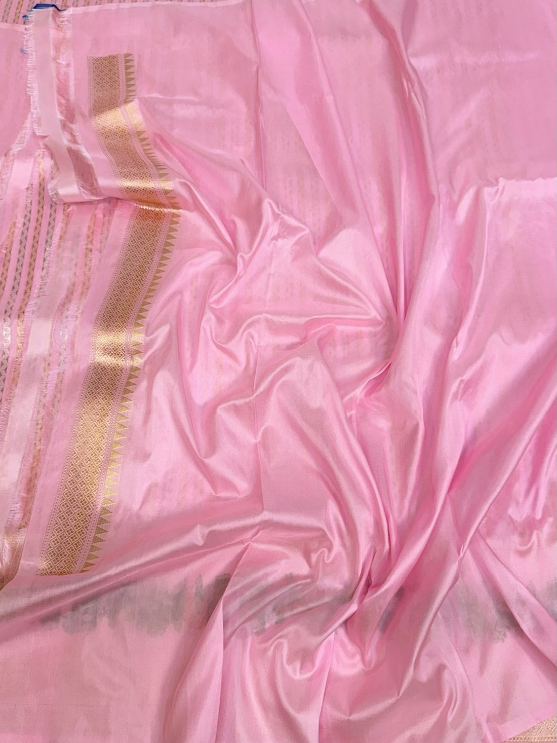 Baby Pink Handwoven Pure Banarasi Silk Saree