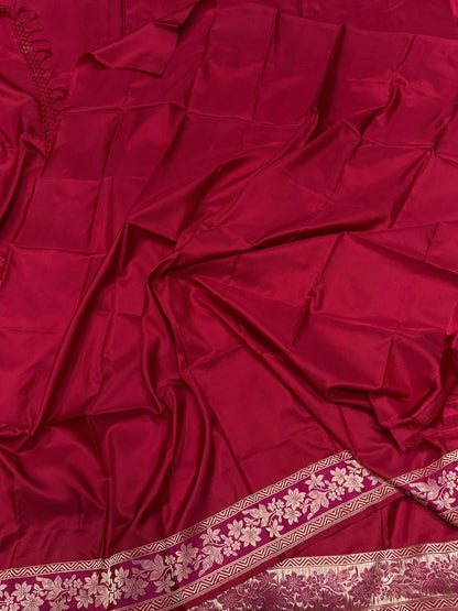 Red Handwoven Pure Banarasi Silk Saree