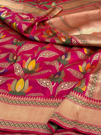 Banarasi Tilfi Minakari Pure Katan Silk Saree