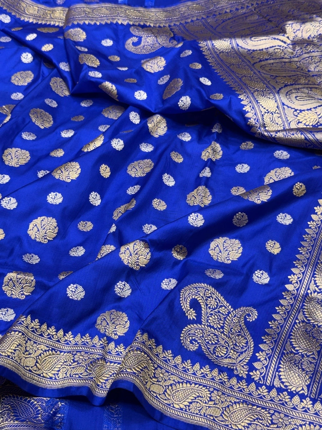 Royal Blue Handwoven Pure Banarasi Silk Saree