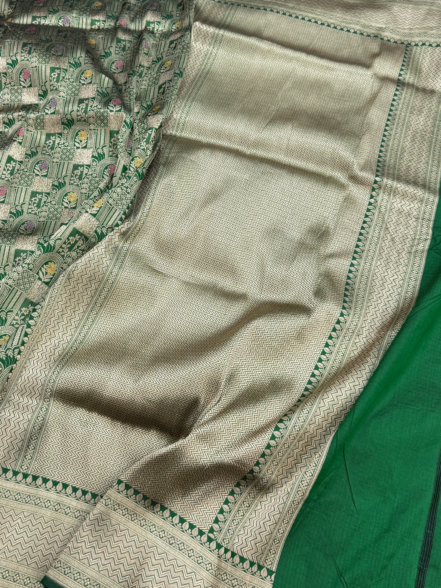 Banarasi Minakari Pure Silk Brocade Saree | 100% Pure Katan Silk