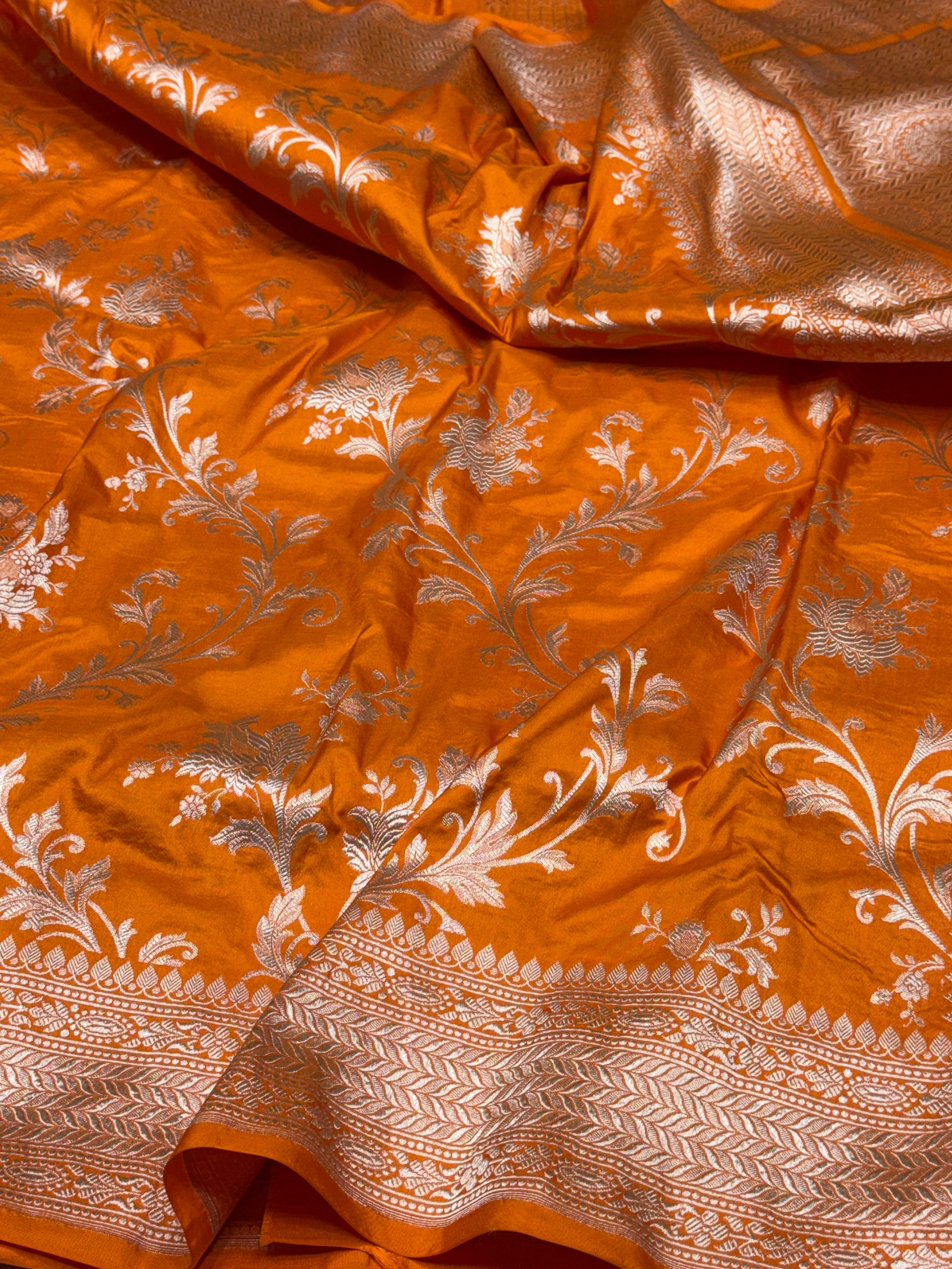 Banarasi Pure Katan Silk Saree | Pure Silk | Cutwork Technique | Banarasi Katan Silk Saree