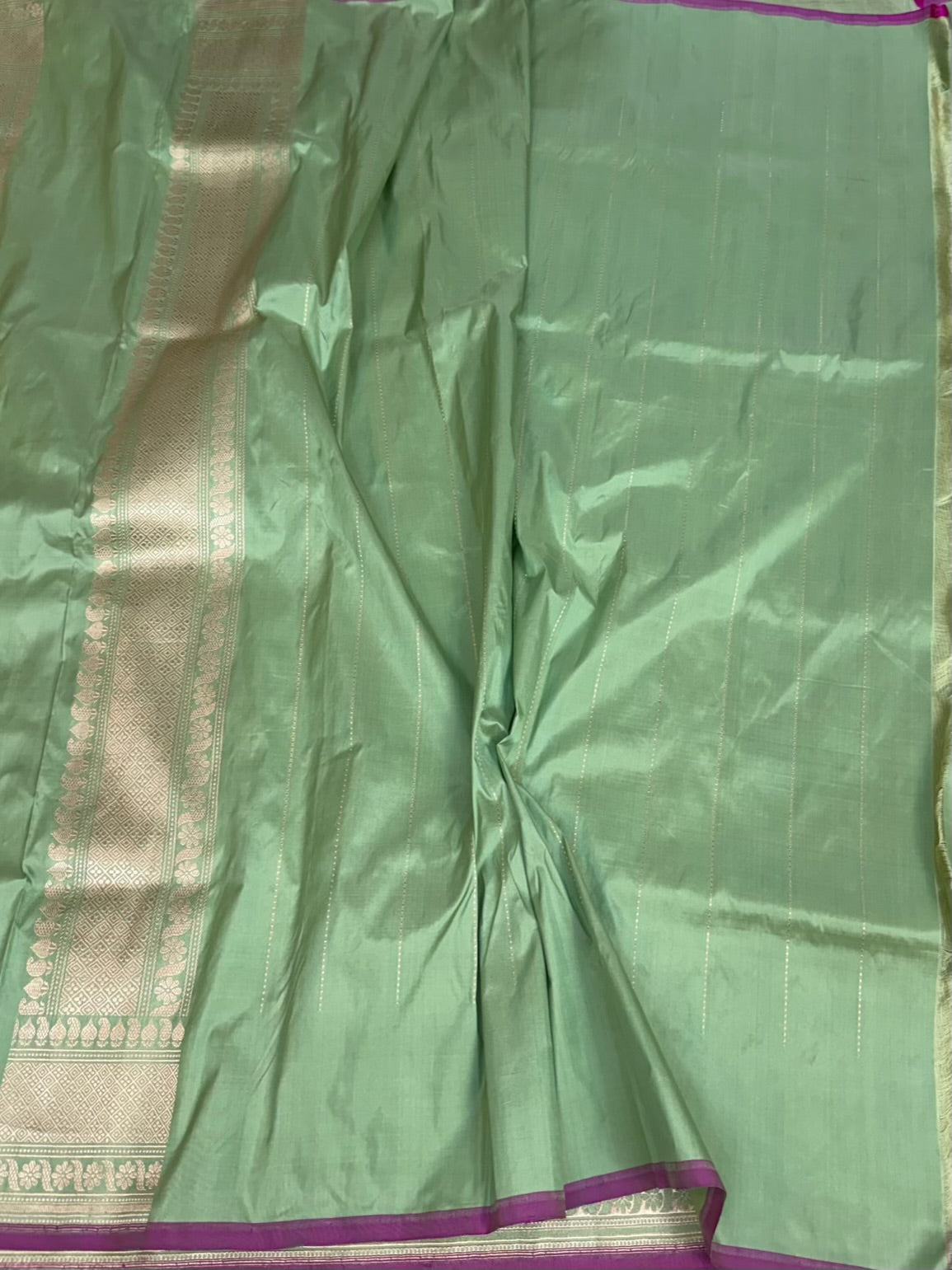 Pista Green Handwoven Banarasi Pure Katan Silk  Saree