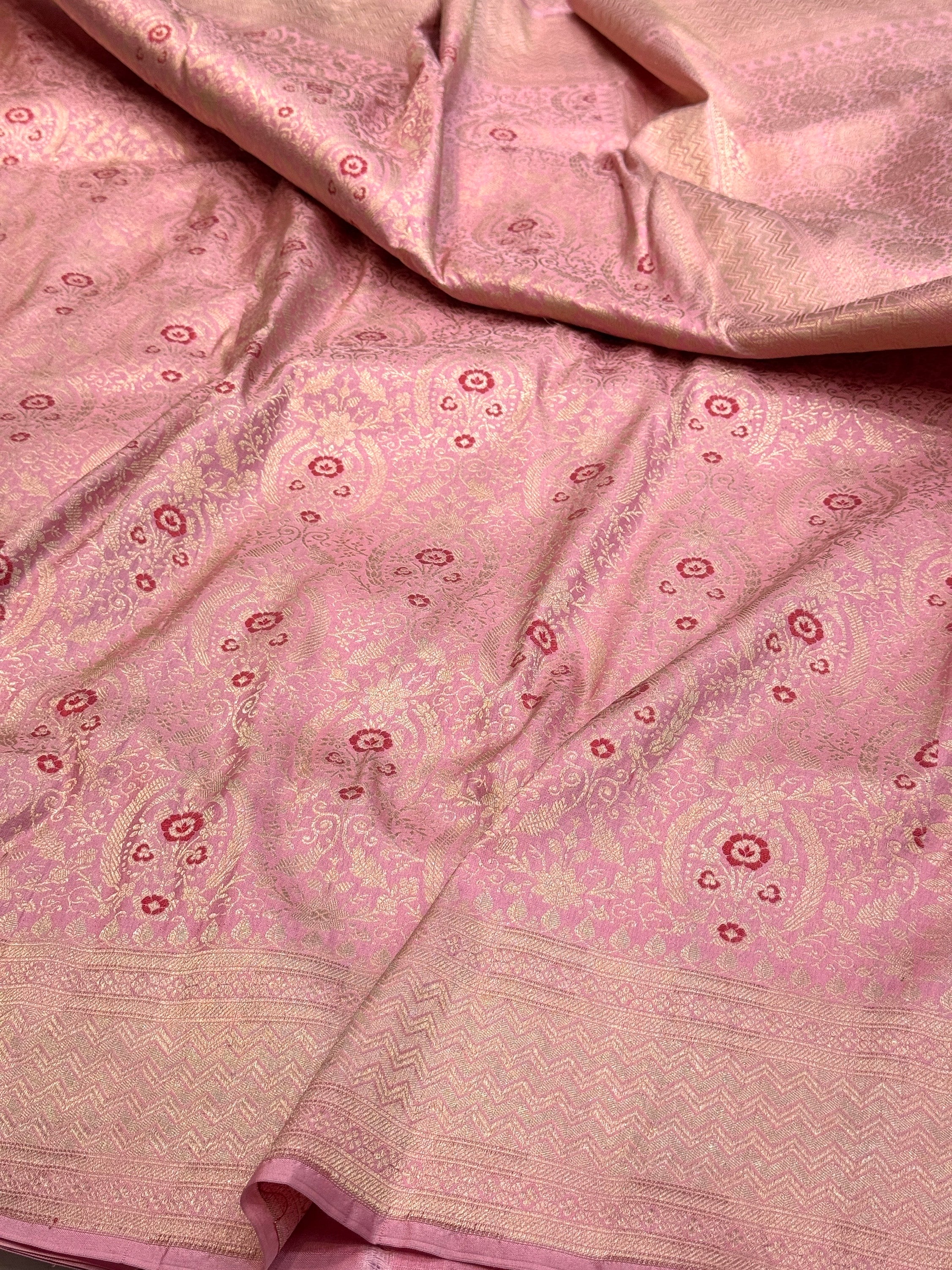 Banarasi Minakari Pure Katan Silk Brocade Saree – Rich Traditional Brocade Weave
