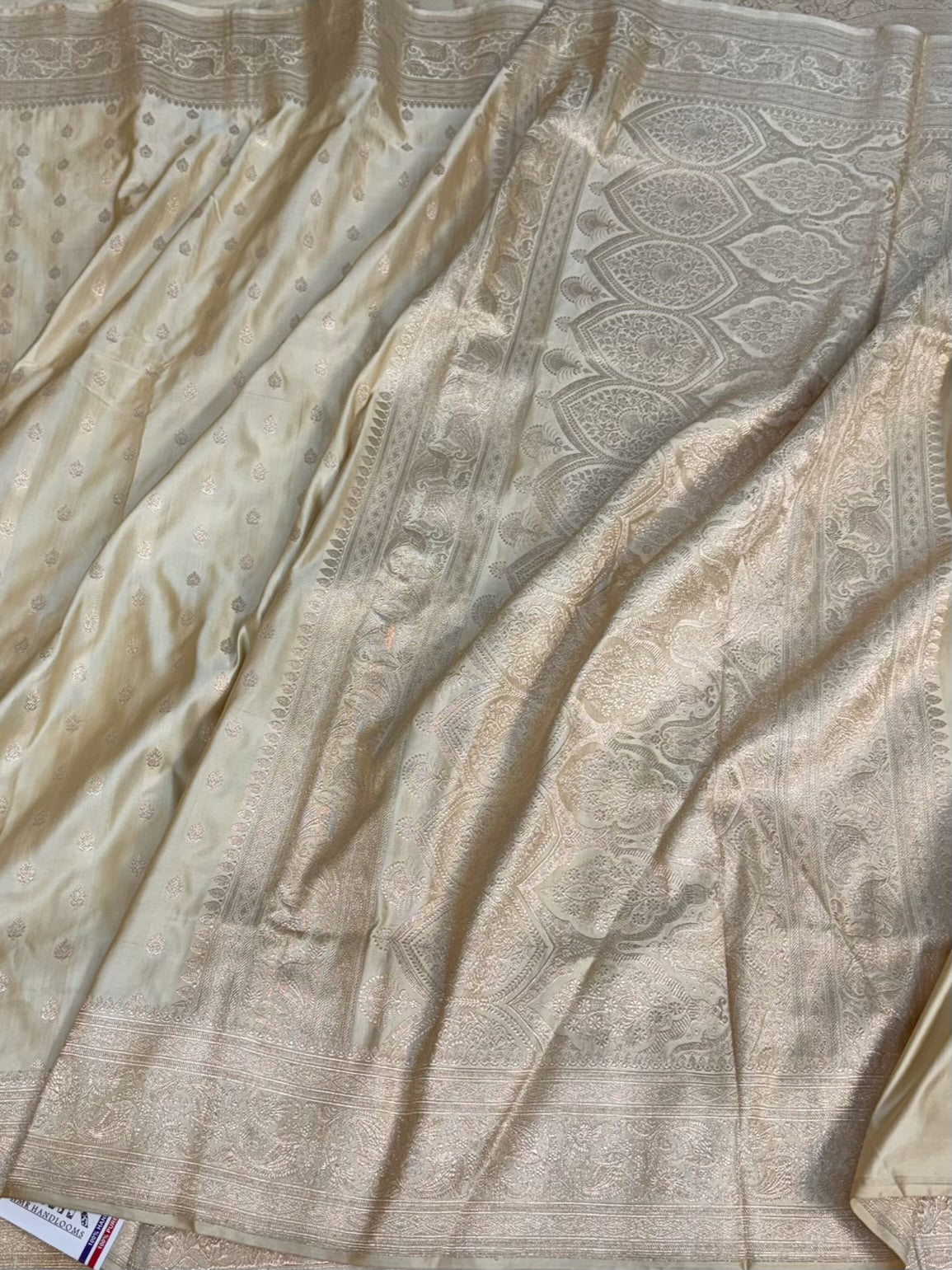 Tussar Handwoven Pure Banarasi Satin Silk Saree