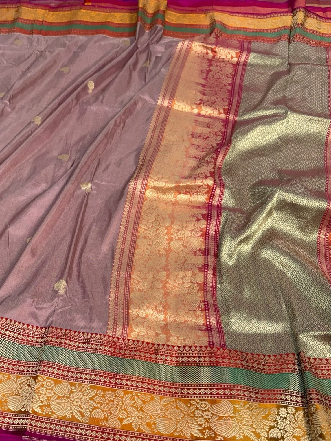 Gajiri Pink Handwoven Pure Banarasi Silk Saree