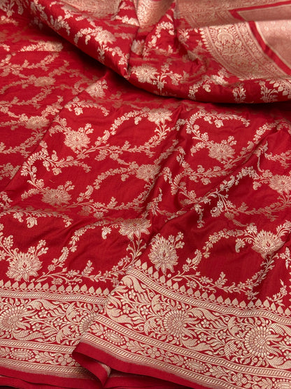 Banarasi Pure Katan Silk Saree | Pure Silk | Cutwork Technique | Banarasi Katan Silk Saree
