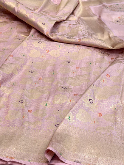 Banarasi Minakari Pure Silk Brocade Saree – Katan Silk with Intricate Minakari &amp; Rich Brocade Weave