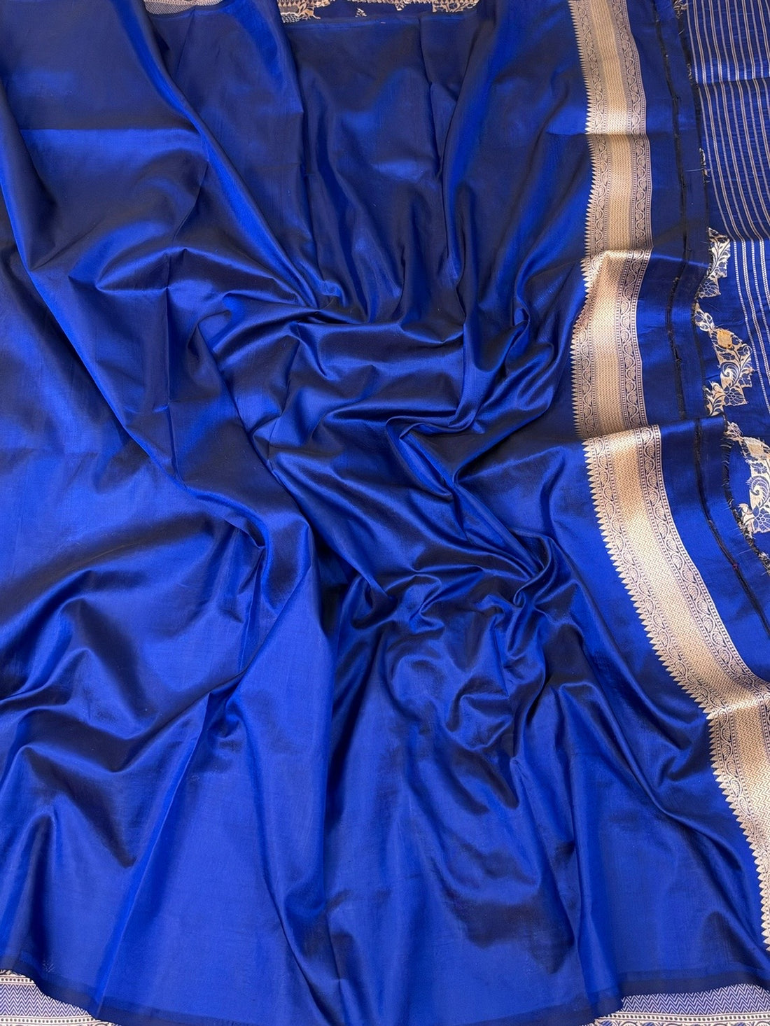 Royal Blue Banarasi Minakari Pure Katan Silk Saree