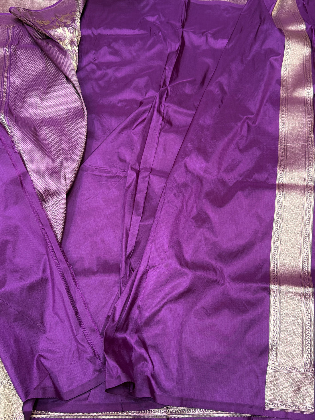 Magenta Pink Pure Silk Brocade Saree