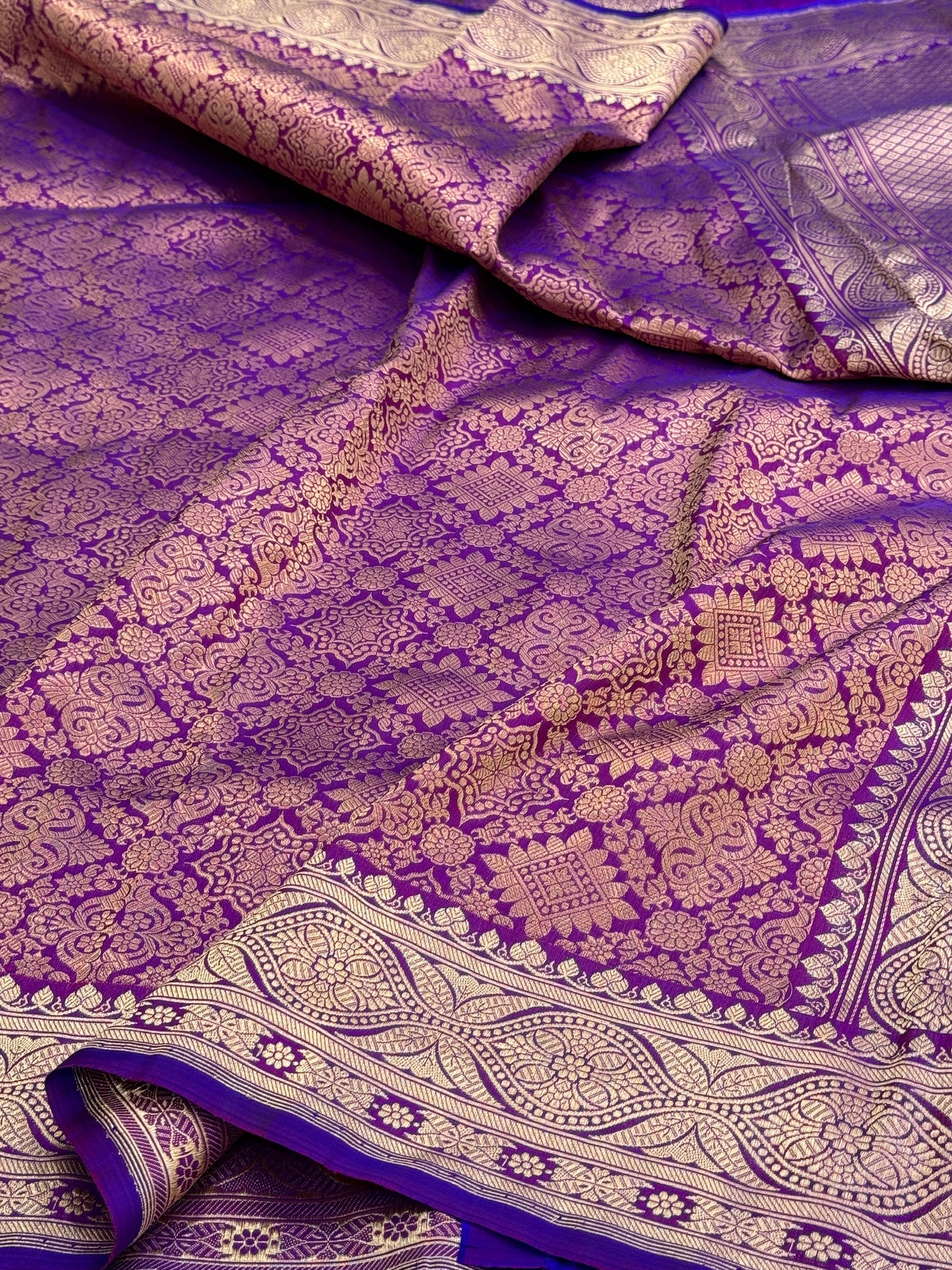 Banarasi Pure Silk Brocade Saree in Katan Mulberry Silk – Timeless Banaras Elegance