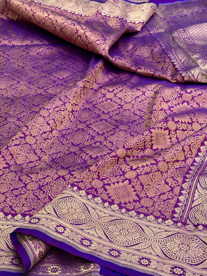 Banarasi Pure Silk Brocade Saree in Katan Mulberry Silk – Timeless Banaras Elegance