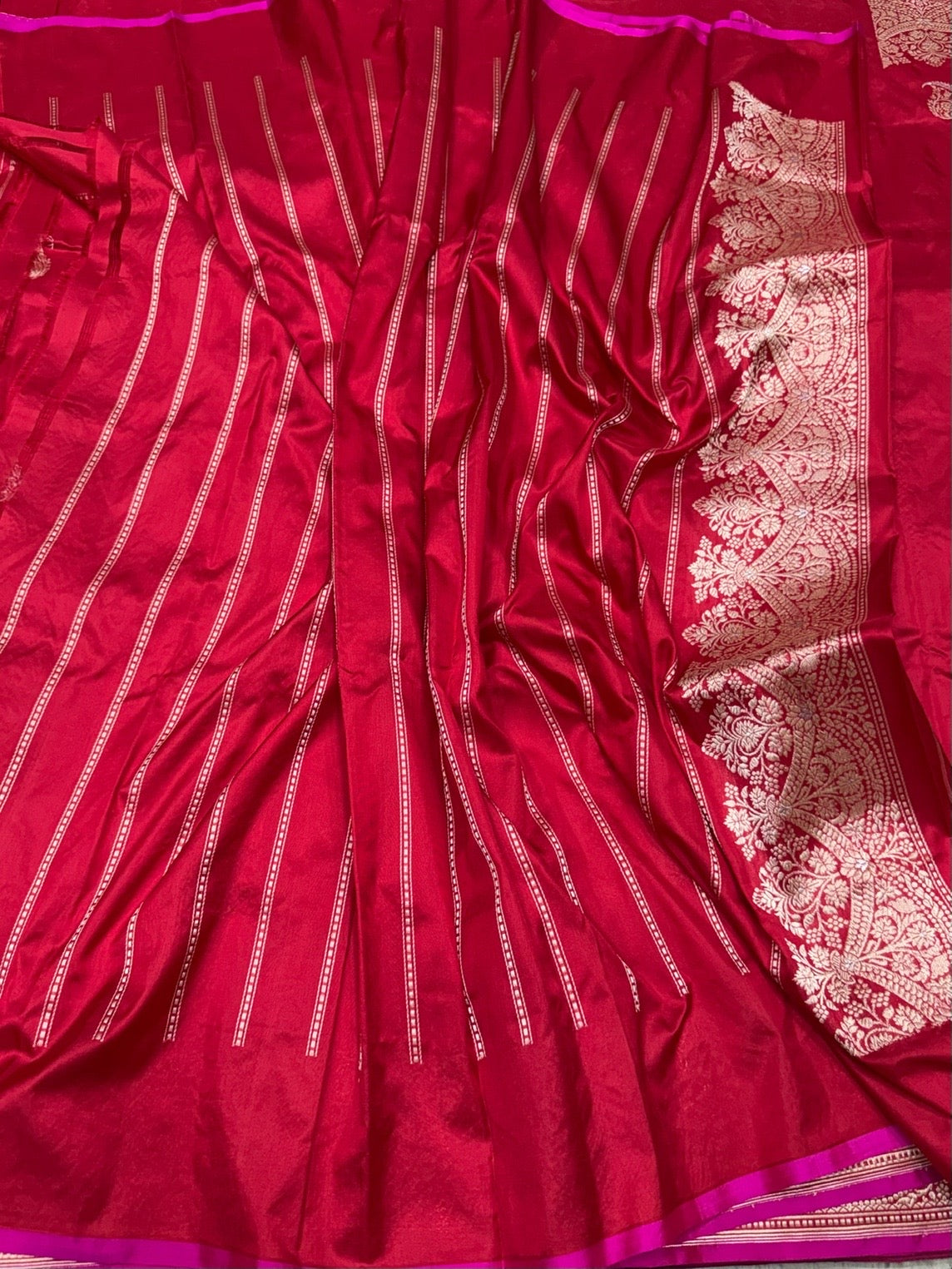 Red Handwoven Banarasi Pure Silk Saree