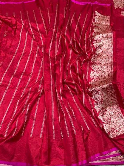 Red Handwoven Banarasi Pure Silk Saree