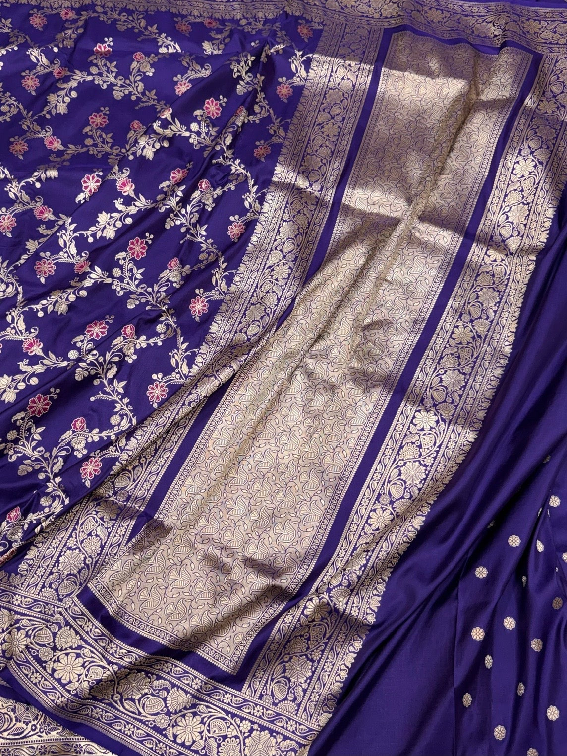 Banarasi Minakari Pure Katan Silk Saree | Pure Silk | Minakari Work | Cutwork Technique | Banarasi Katan Silk Saree
