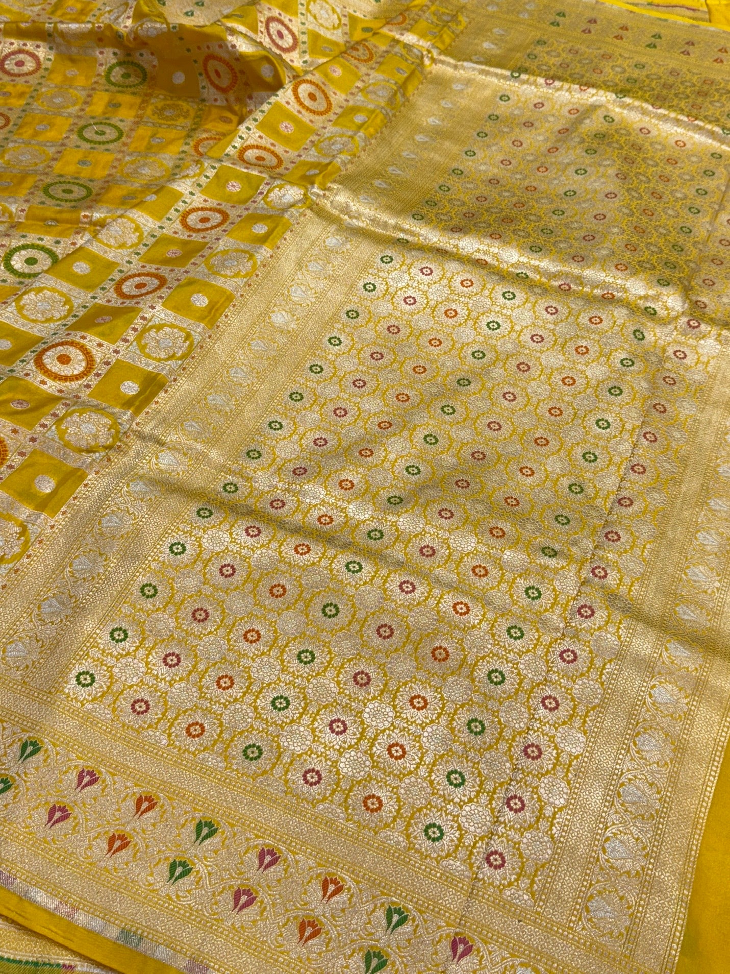 Banarasi Minakari Pure Katan Silk Saree | Pure Silk | Minakari Work | Cutwork Technique | Banarasi Katan Silk Saree