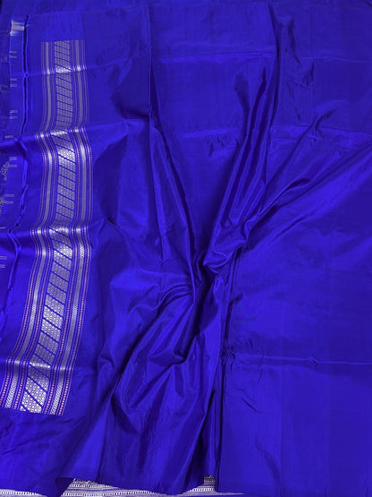 Royal Blue Handwoven Pure Banarasi Katan Silk Saree