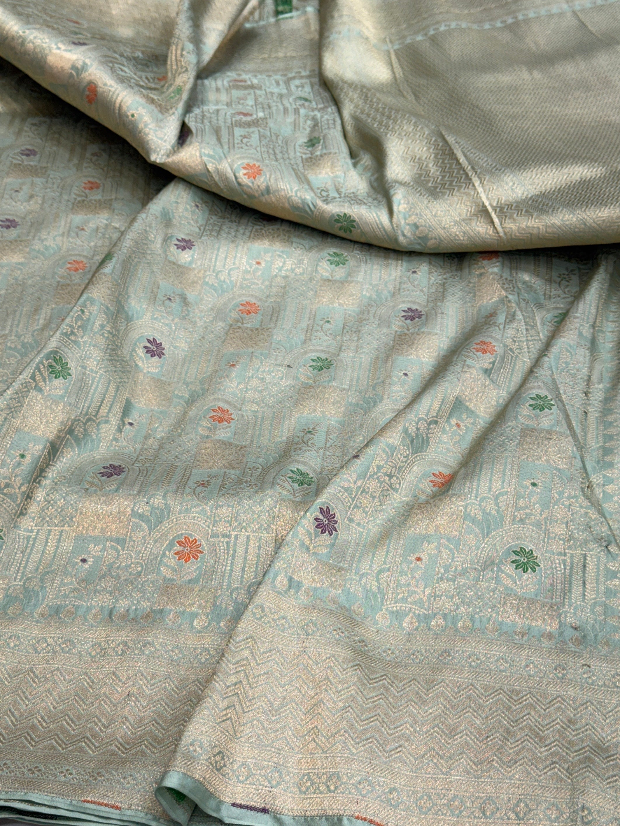 Banarasi Minakari Pure Silk Brocade Saree | 100% Pure Katan Silk