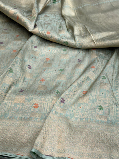 Banarasi Minakari Pure Silk Brocade Saree | 100% Pure Katan Silk
