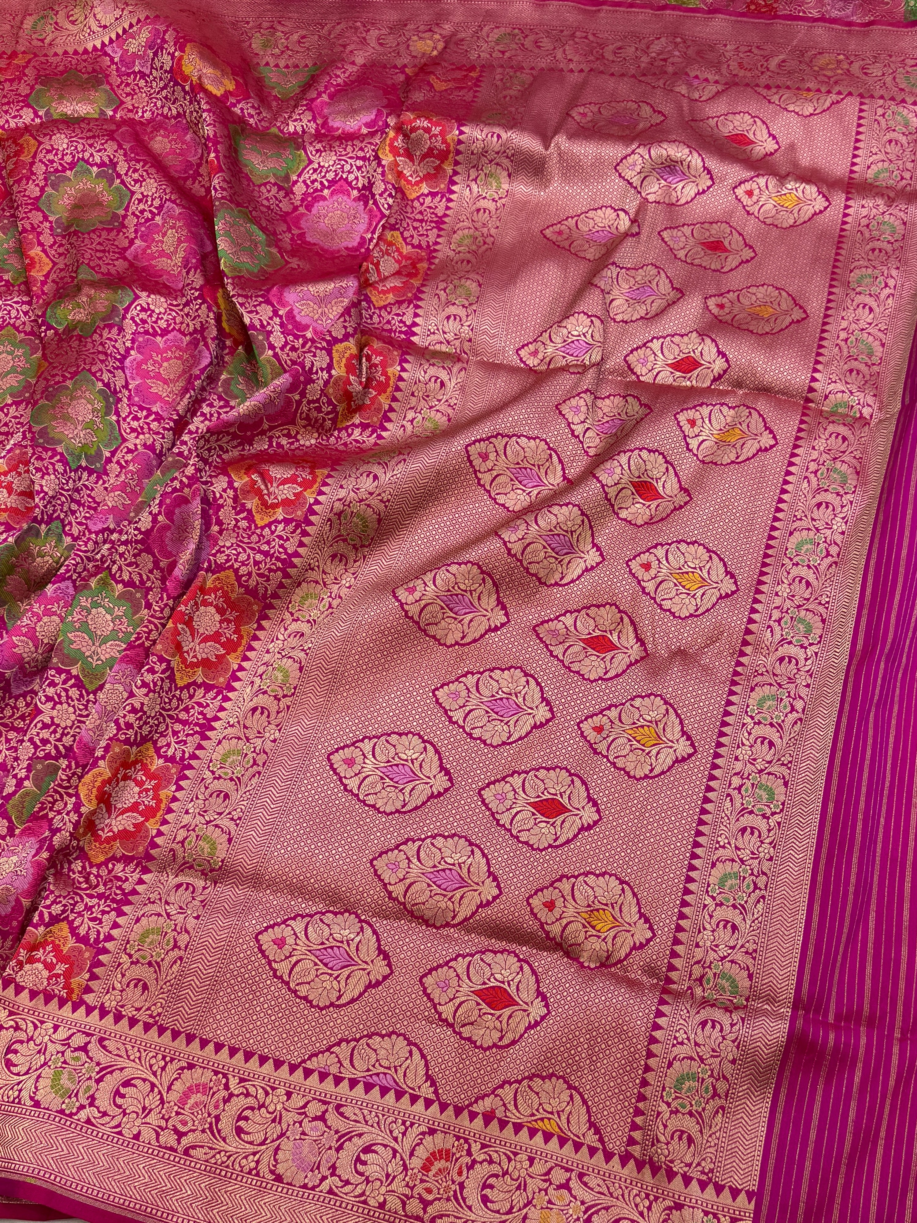 Banarasi Tilfi Minakari  Pure Katan Silk Saree