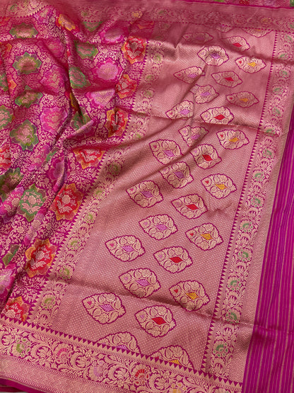 Banarasi Tilfi Minakari Pure Katan Silk Saree