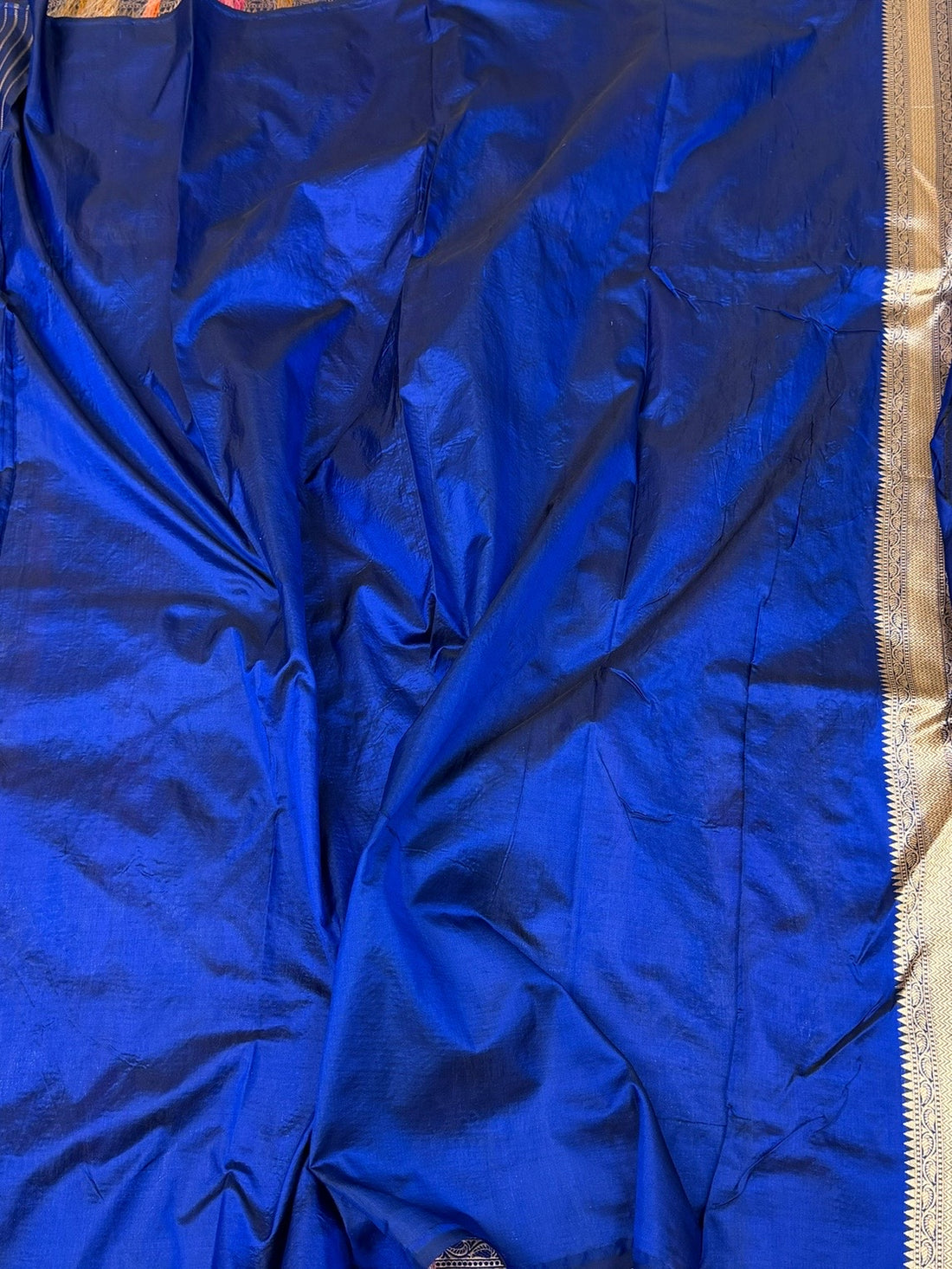 Royal Blue Banarasi Minakari Pure Katan Silk Saree