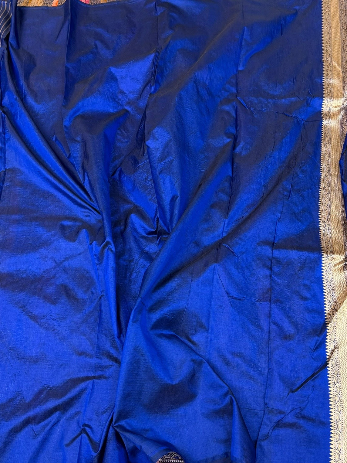 Royal Blue Banarasi Minakari Pure Katan Silk Saree