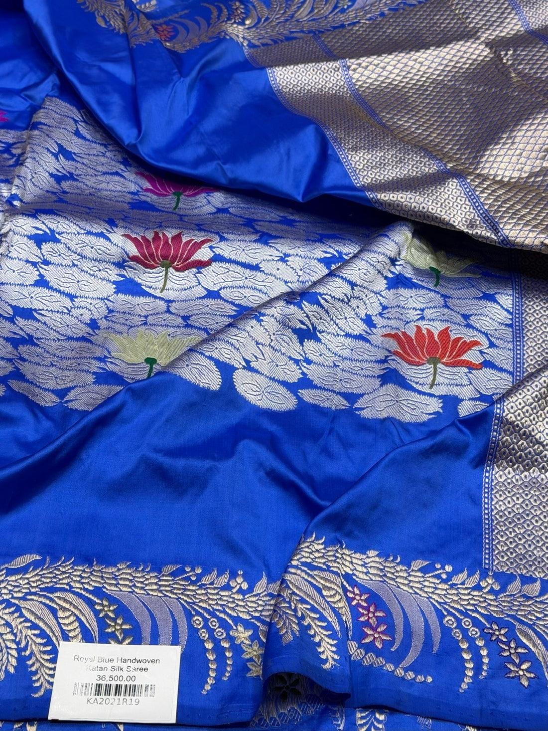 Royal Blue Handwoven Banarasi Pure Silk Saree