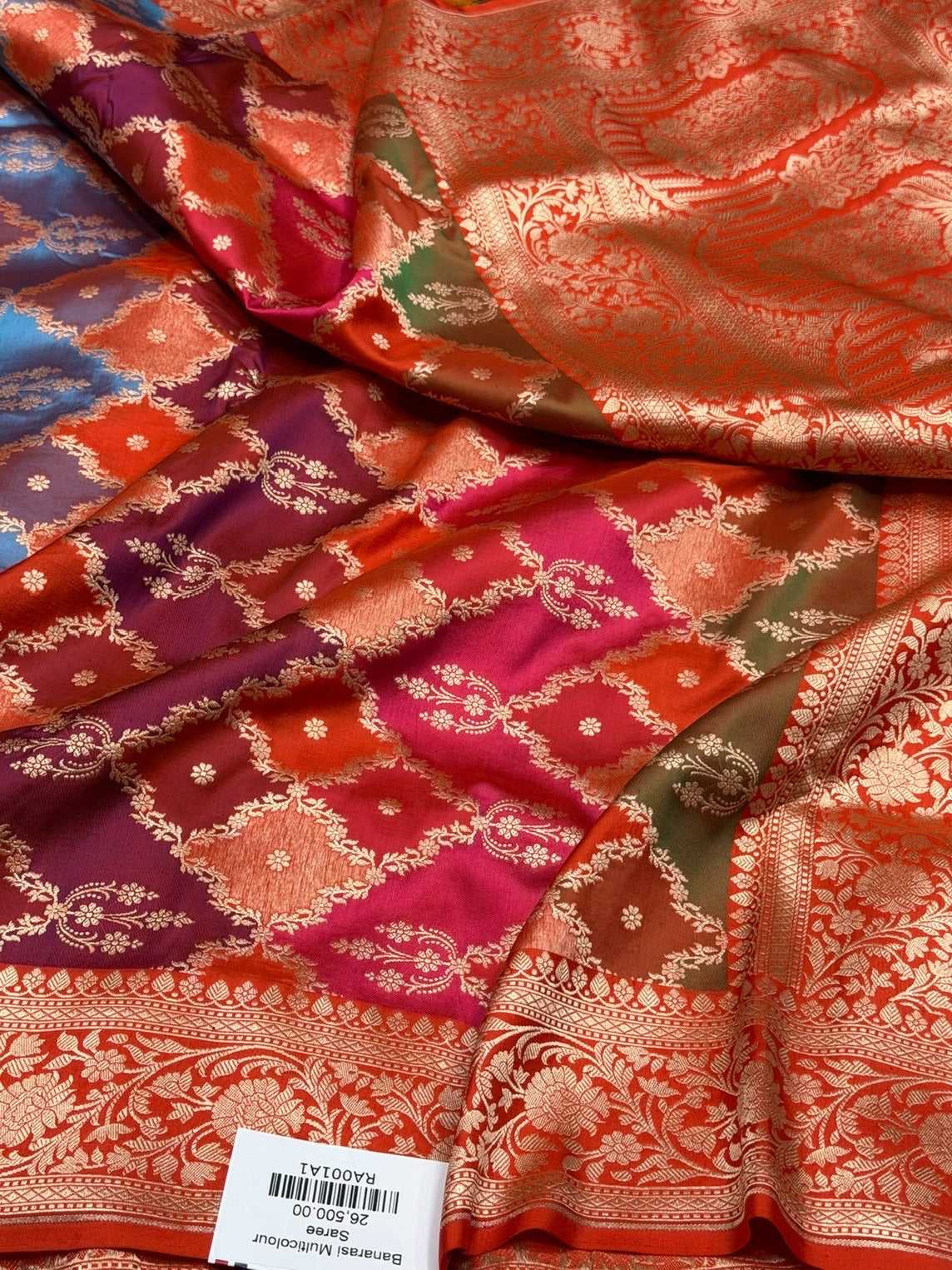 Orange Rangkaat Banarasi Pure Katan Silk Saree