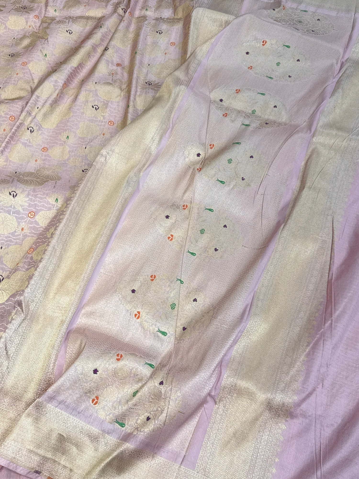 Banarasi Minakari Pure Silk Brocade Saree – Katan Silk with Intricate Minakari &amp; Rich Brocade Weave