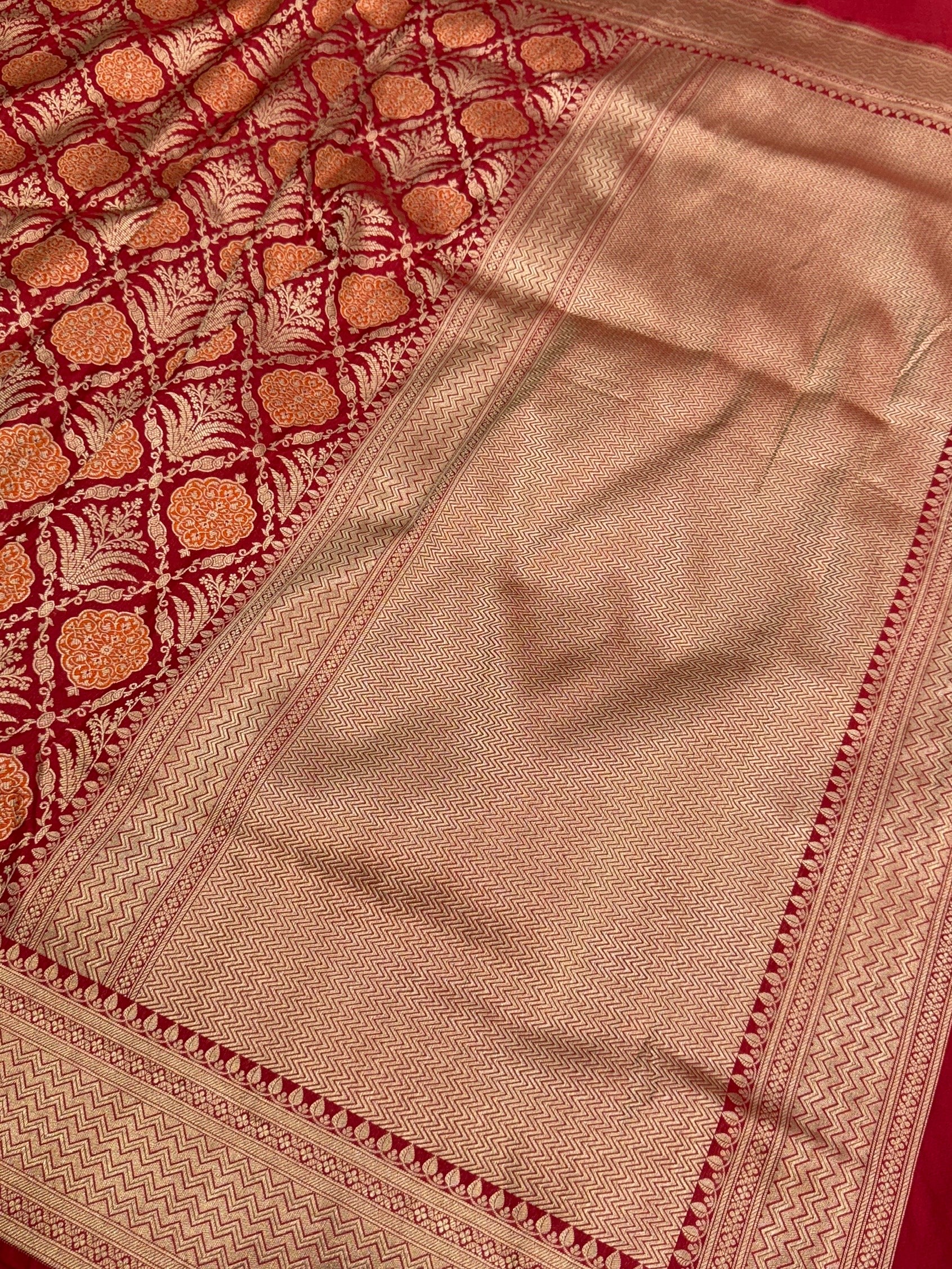 Banarasi Minakari Pure Katan Silk Brocade Saree