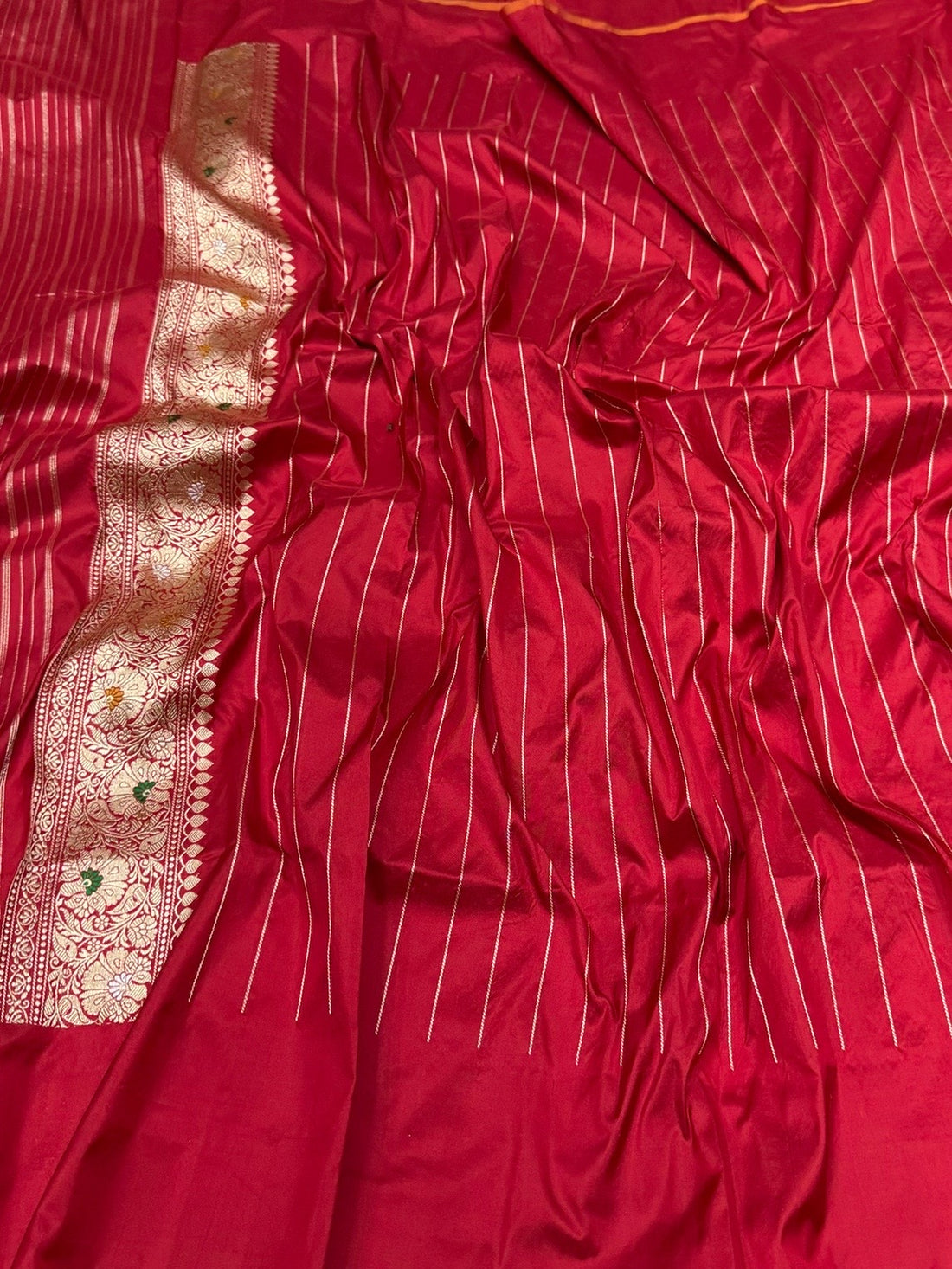 Red Rangkaat Handwoven Pure Silk Saree