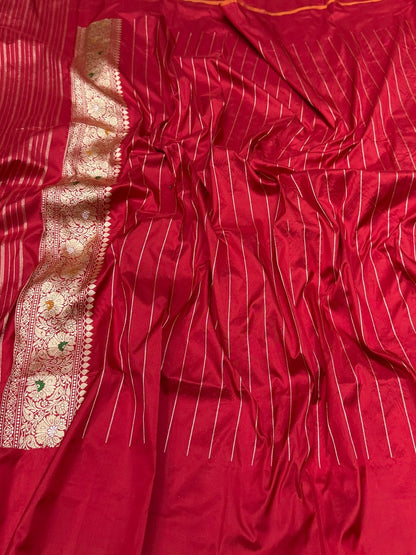 Red Rangkaat Handwoven Pure Silk Saree