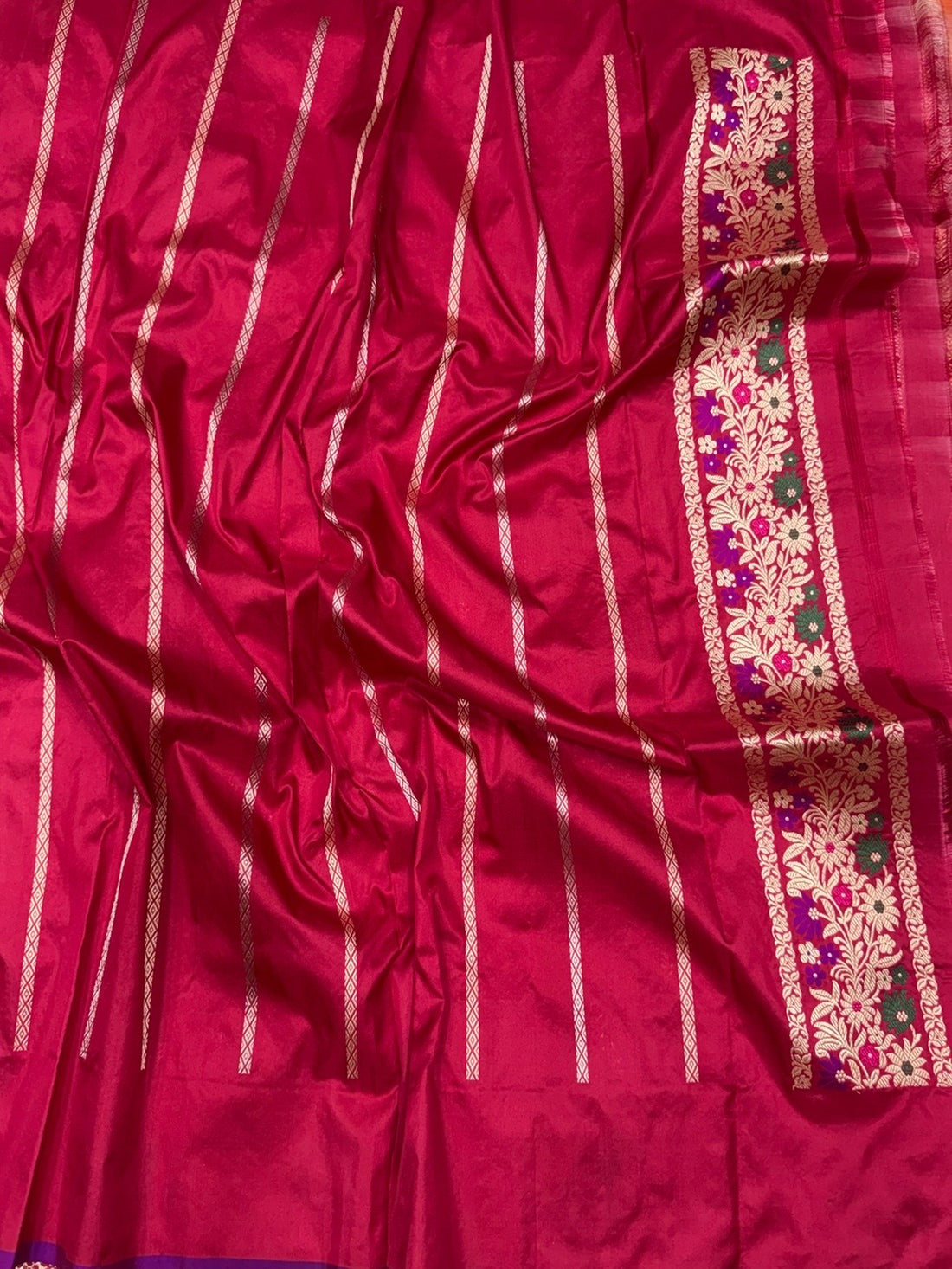 Red Handwoven Pure Banarasi Silk Saree