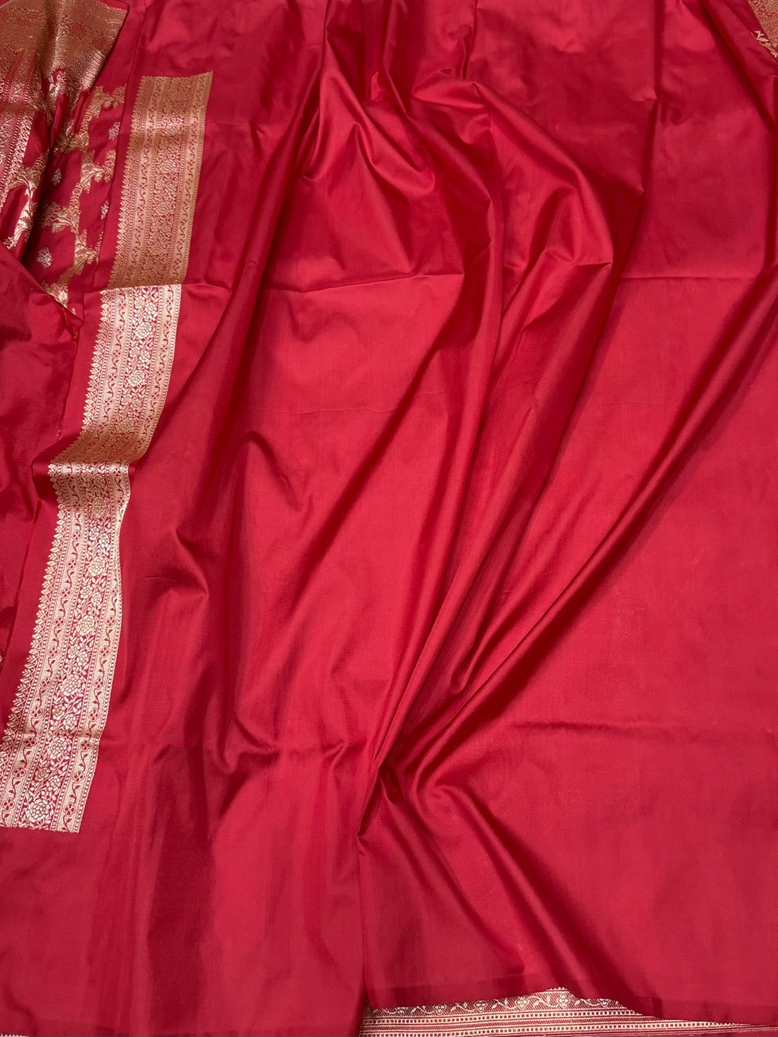 Red Handwoven Pure Banarasi Silk Saree