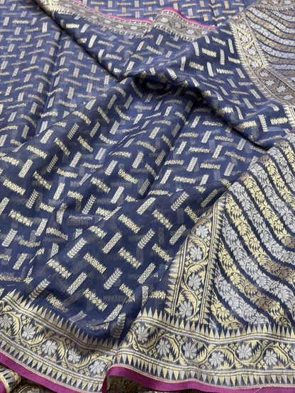 Banarasi Pure Kora Cotton Saree