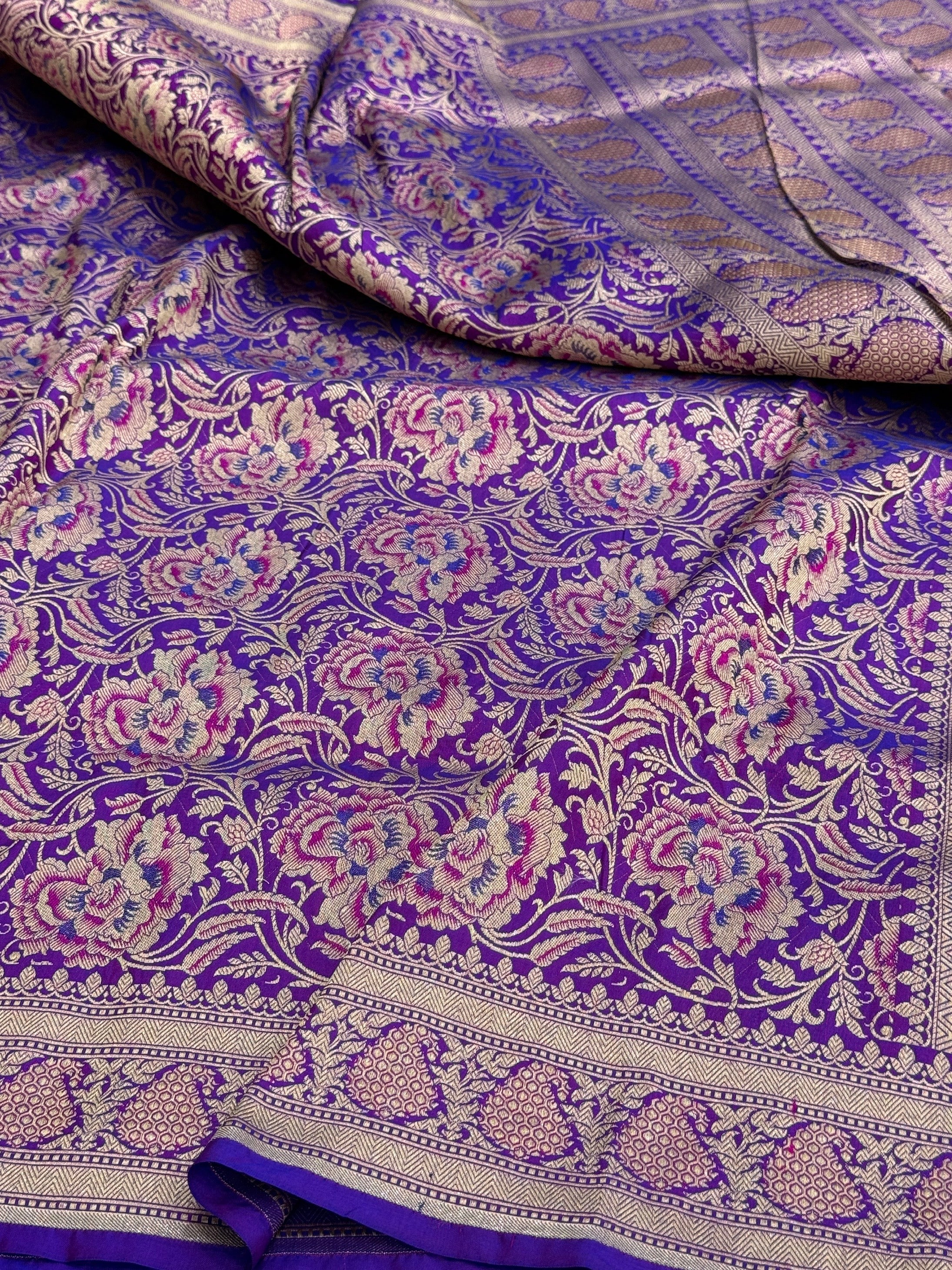Banarasi Minakari Pure Silk Brocade Saree – Katan Silk with Intricate Minakari & Rich Brocade Weave