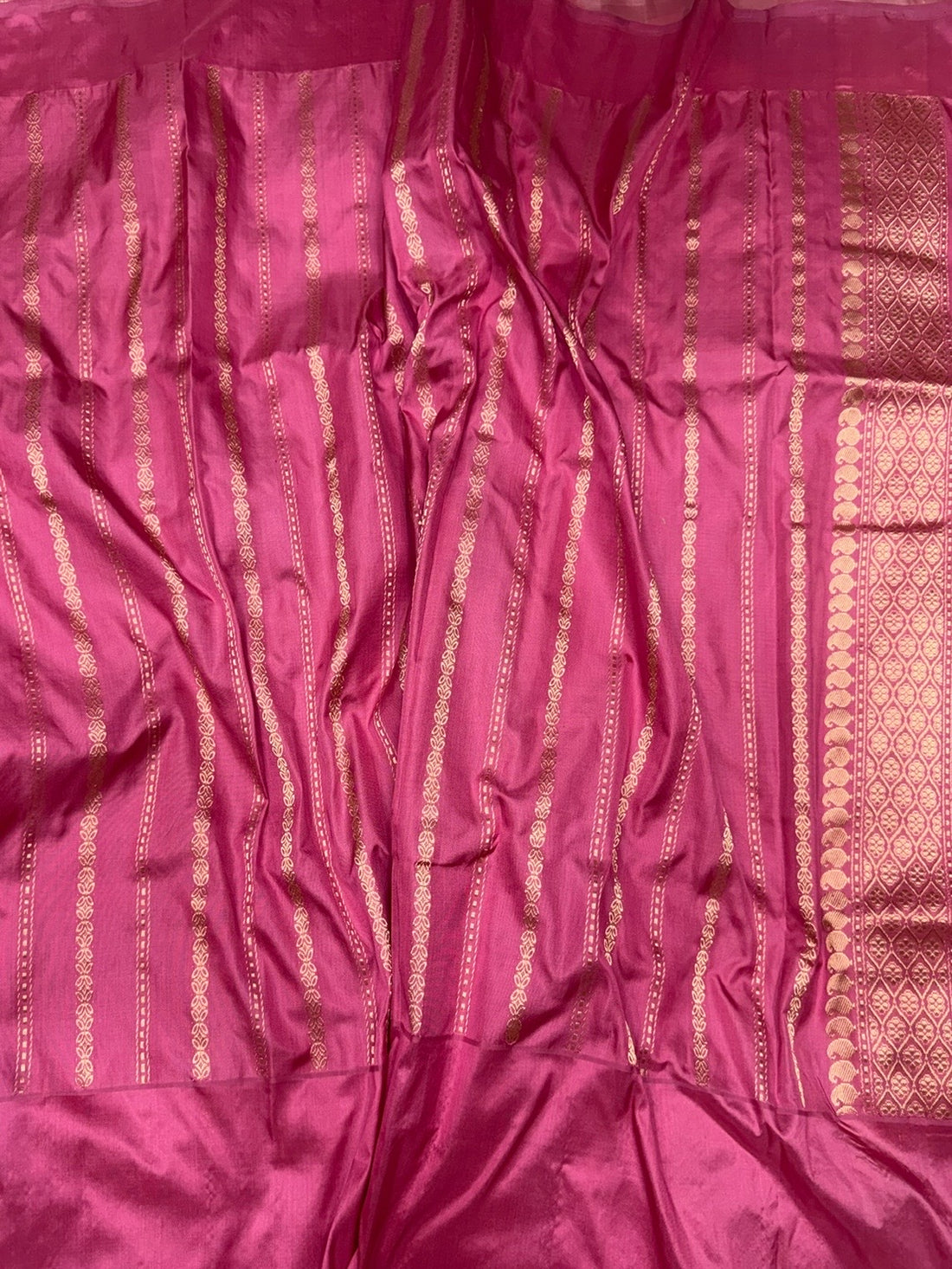 Peach Handwoven Pure Banarasi Ektara Silk Saree