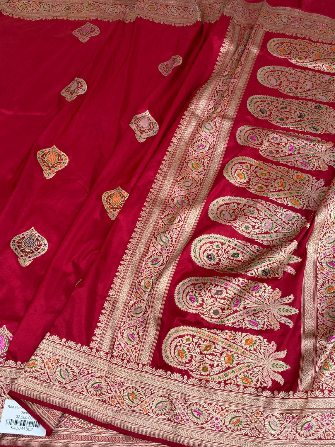 Red Handwoven Pure Banarasi Silk Saree