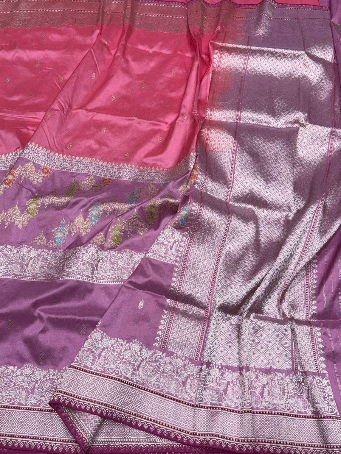 Peach Handwoven Banarasi Pure Silk Saree
