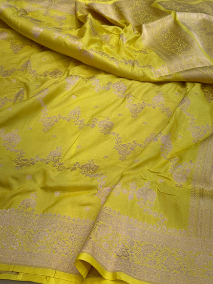 Banarasi Pure Katan Silk Saree | Pure Silk | Cutwork Technique | Banarasi Katan Silk Saree