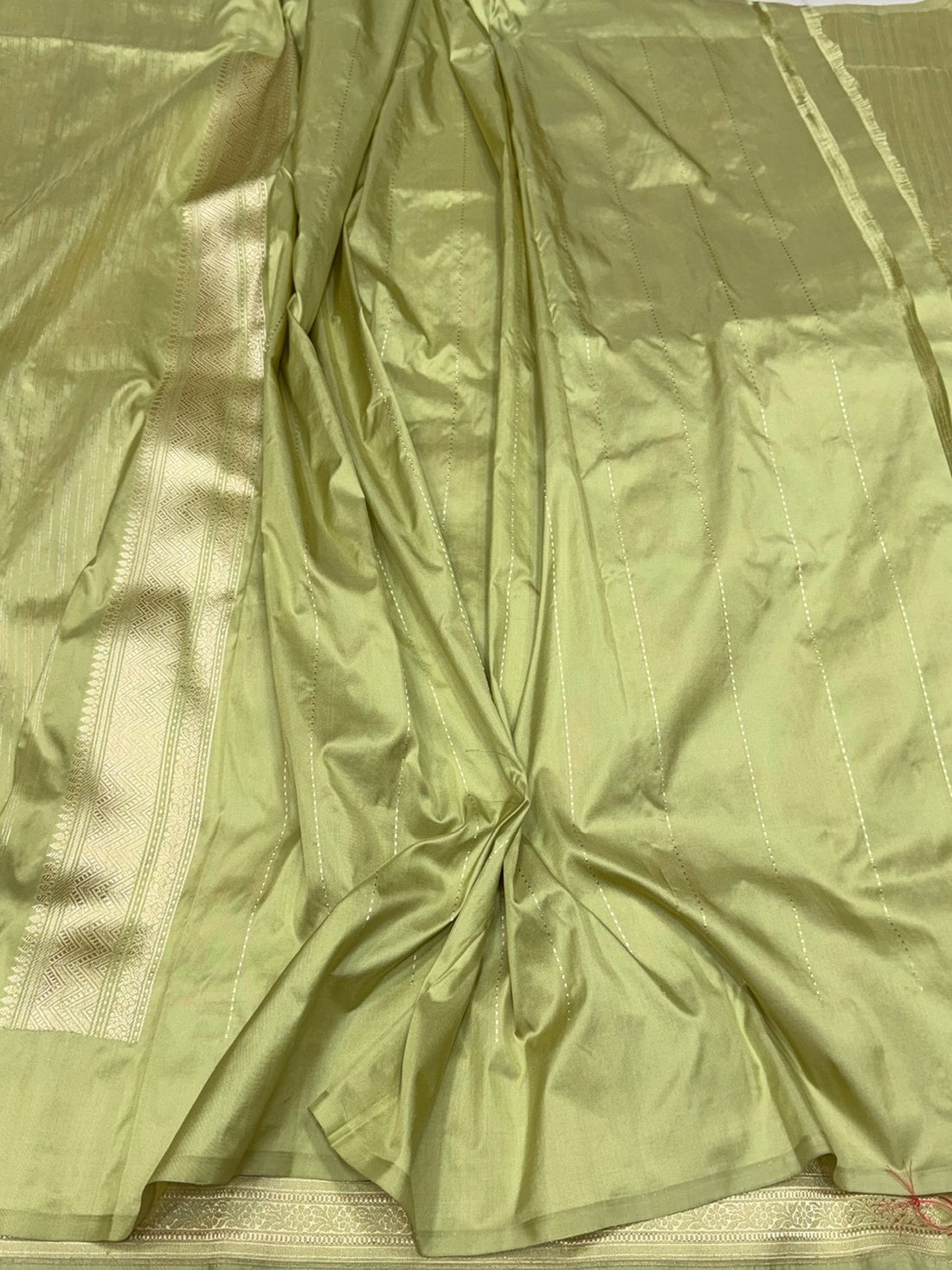 Pista Green Handwoven Pure Silk Banarasi Saree