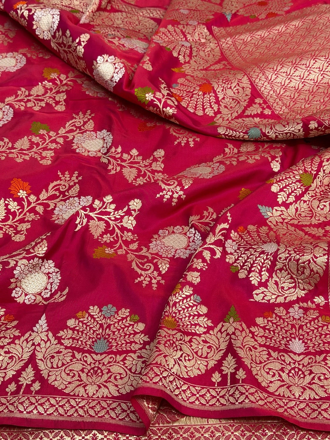 Rani Red Handwoven Pure Banarasi Silk Saree
